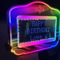 Panneau LED personnalisé contrôlé par application CE pour messages d'anniversaire, présentoir de bouteilles pour boîte de nuit avec service VIP, fournitures de fête