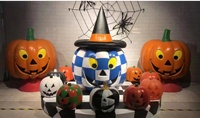 Offre Spéciale Halloween Décoration Sculpture de citrouille en fibre de verre Grande sculpture de citrouille en résine