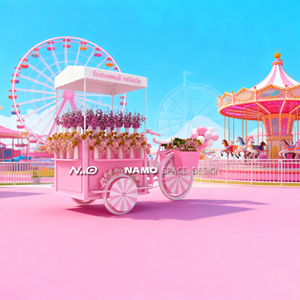 Affichage de promotion de magasin mobile de collations de marché de nuit de chariot de vente à trois roues - Product Image 5