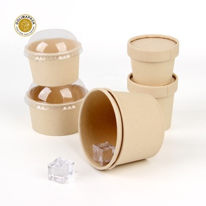 Dùng Một Lần Sinh Thái Thân Thiện 500Ml-1300Ml Giấy Tre Sợi Salad Bowl Container Với PLA Nắp - Product Image 3