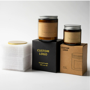 Boîtes <span class=keywords><strong>en</strong></span> <span class=keywords><strong>papier</strong></span> de haute qualité avec logo personnalisé Emballage de boîte à bougie recyclée de luxe vide pour pot à bougie ambre - Product Image 6