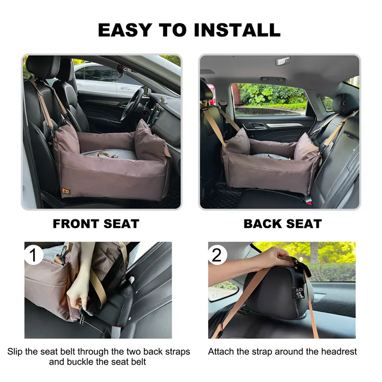 Geerduo Pet du lịch hoàn toàn có thể tháo rời có thể giặt mềm Dog Booster Car Seat Carrier giường với túi lưu trữ