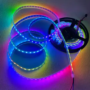 BLACK PCB 72leds/m WS2815 DC12V addressable full color RGB 5050 LED strip 5m/reel waterproof in silicon tube IP66