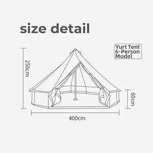 Tente <span class=keywords><strong>de</strong></span> camping familiale CHENYUE 3M/4M/5M, imperméable, résistante aux UV, luxueuse, durable, pour le glamping en plein air - Product Image 6