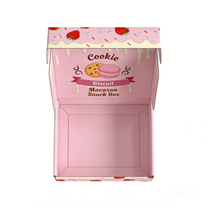 Boîte en papier écologique pour aliments pour bébés, avec impression sérigraphique personnalisée du logo, design beauté, qualité alimentaire, pour donuts et sucreries - Product Image 3