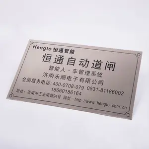 2024 Custom Metal Engraved Nameplate Logo Label Laser Etched Badge Tag Stainless Steel Name Plate