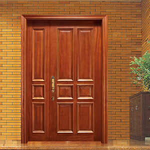 Puerta de entrada principal de madera maciza para casa, casa de campo, entrada frontal, moderna y desigual, para madre e hijo, <span class=keywords><strong>en</strong></span> venta - Product Image 1