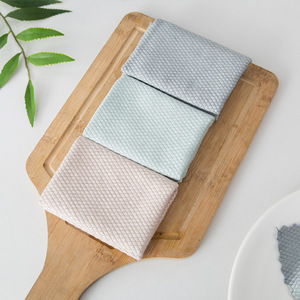 Fish Scale Cleaning Cloth 25x25 30x40 Rectangle Lint Free Kitchen Dish Towel Solid Color Microfiber Glass Cloth - Product Image 2