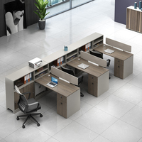 Meubles de bureau modulaires modernes, poste de travail convertible pour 2 à 6 personnes, table à cloisons