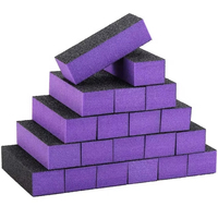 Bloc de polissage à ongles professionnel double face en émeri, grains 80/100, personnalisable, outils de manucure pour salon, OEM disponible