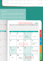 Vente en gros A5 mensuel index diviseurs bureau entreprise luxe calendrier de haute qualité 365 jours année planificateur cahier