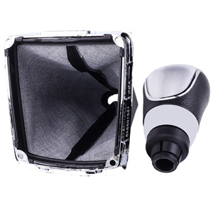 Ford Focus Manual Gear <b>Knob</b> Leather <b>Shift</b> Dust Cover Silver 5 Speed Ergonomic Car Accessory - Product Image 2