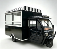 Camion de vente ambulante électrique à 3 roues en acier inoxydable pour la vente de crème glacée et de nourriture, chariot de restauration mobile pour une utilisation multi-scènes