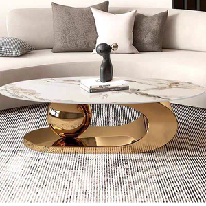 <span class=keywords><strong>Table</strong></span> basse de meubles de maison turcs <span class=keywords><strong>avec</strong></span> <span class=keywords><strong>tabouret</strong></span> latéral Ensemble de <span class=keywords><strong>table</strong></span> basse en acier inoxydable doré de 2 pièces - Product Image 2