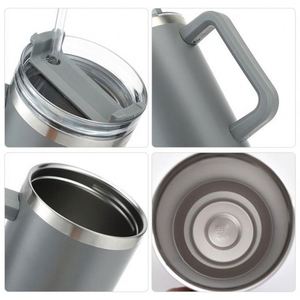 แก้วน้ำสแตนเลสแบบพกพาขนาด 40 ออนซ์ รุ่นใหม่ พร้อมโลโก้สั่งทำ แก้วน้ำเก็บความร้อนสุญญากาศพร้อมฝาปิด สำหรับใช้ที่โรงเรียนหรือใส่กาแฟ - Product Image 3