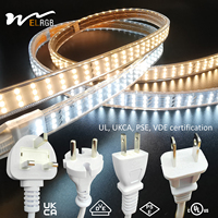 Bande lumineuse LED certifiée UL UK PSE VDE 110v/220v, 3 rangées, 264/276 LED/m, PVC, décorative, extérieure, étanche, bande lumineuse en plastique