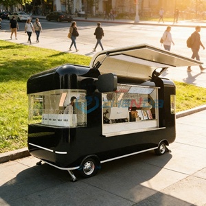 High Quality Large Dining Car Food Truck <b>Trailer</b> Fully Catering Street <b>Trailer</b> Burger Fast Food Van for Sale - Product Image 2