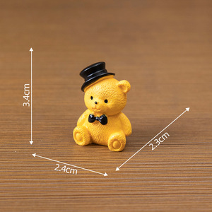 Adornos de Osos de Resina Pintados a Mano, Figuritas de Ositos de Peluche en Miniatura para Decoración de Jardín de Hadas, Regalos para Fiestas, Manualidades DIY - Product Image 6