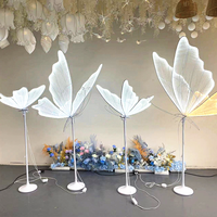 Décoration d'Événements de Mariage Grande Lumière Papillon LED pour Allée Papillon Géant Lumineux Suspendu Support Centre de Table de Mariage