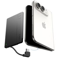 LISEN 2026 Power Bank Kartu Logam 5000mAh Pengisi Daya Portabel Magnetik Tipis Paket Baterai Aluminium Hadiah Perusahaan Perjalanan Bisnis