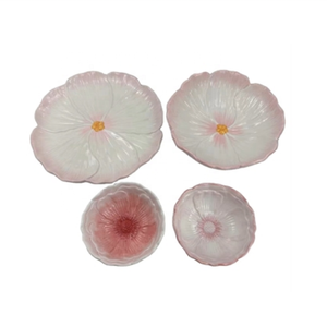 Juego de <span class=keywords><strong>dos</strong></span> piezas de narcisos de cerámica con platos de <span class=keywords><strong>cena</strong></span> rosas de estilo artesanal rural, ideal <span class=keywords><strong>para</strong></span> experiencias gastronómicas rústicas y acogedoras - Product Image 5