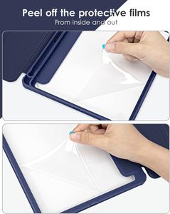 Porte-crayon magique Flip PU Tablet Leather Smart Clear PC Shell <span class=keywords><strong>ipad</strong></span> case Tablet Silicone Cover pour <span class=keywords><strong>iPad</strong></span> 9.7 5/6/7th Air 1st 2nd - Product Image 6