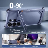 Casing Ponsel Mewah Berbentuk 9 dari Aluminium Tanpa Bingkai untuk Samsung S26 Ultra Dengan Braket Lensa Tersembunyi, Pelindung Anti Benturan Empat Sudut