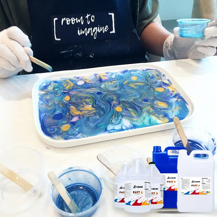 Epoxy 3D-Bodenbelag Benutzer definierte Tapeten landschaft für Wände Ocean World Resin Liquid Epoxy Craft Glas Artwork Resin Craft Supplies