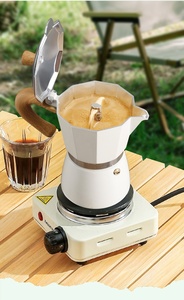 Vente chaude Personnalisé 1/6/9 tasses vert expresso cafetière moka pot classique cuisinière expresso aluminium maker - Product Image 6