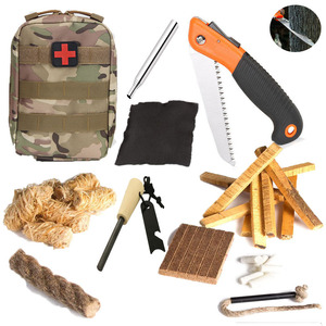Encendedor de <span class=keywords><strong>Magnesio</strong></span>, Caja de Encendido, Sierra Plegable, Tubo de Succión de <span class=keywords><strong>Agua</strong></span>, Kit de Supervivencia para Campamento al Aire Libre, Juego de Herramientas de Caza, Bolsa de Nailon - Product Image 6