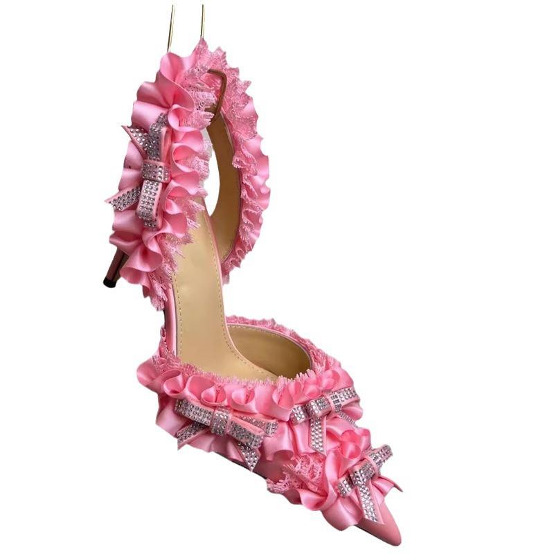 Sandália Sapato Customizado Com Renda Moda Personalizada Senhoras