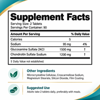Comprimés de Glucosamine et de MSM pour le soutien articulaire, Compléments alimentaires en vrac, Comprimés de Glucosamine et Chondroïtine pour le bien-être, Marque privée