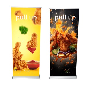 Tùy Chỉnh Kích Thước 80*200Cm 85*200Cm Duy Nhất Hai Mặt Cuộn Lên Hợp Kim Nhôm Áp phích Hiển Thị Đứng Không Thấm Nước Gấp Pop Lên Biểu Ngữ - Product Image 2