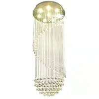 TIAN lampadario di cristallo in acciaio inossidabile lampada di cristallo di lusso lampada per scale lampadario a led per scale