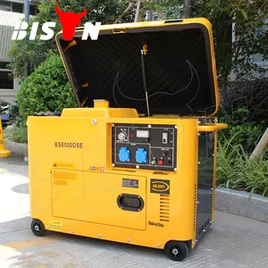 バイソンベストセラー品質5.5Kva5500ワット電気始動サイレントディーゼル発電機