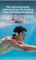 Écouteurs sportifs sans fil à conduction osseuse avec crochet d'oreille pour la natation, lecteur MP3 BT double mode avec mémoire 32 Go, IP68, légers
