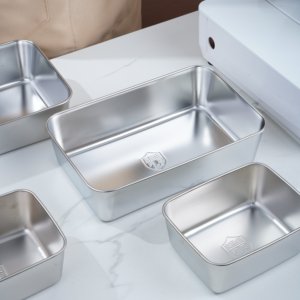 Caja de conservación de alimentos <span class=keywords><strong>Rectangular</strong></span> de acero inoxidable 304, caja de almacenamiento para preparación de Almuerzo - Product Image 6