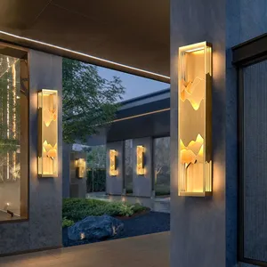 Lampu Dinding dekorasi modern, tempat lilin minimalis lampu led luar ruangan, lampu dinding tahan air, lampu taman tenaga surya