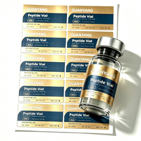 Étiquettes autocollantes personnalisées OEM en PET, résistantes à l'huile et imperméables, pour flacons de peptides de toutes tailles