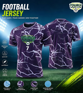 Jersey Sepak Bola Sublimasi Panas Terlaris  Kaos Pertandingan Tandang Berkualitas Tinggi untuk Penggemar Klub Sepak Bola - Product Image 3