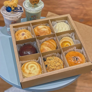 Cajas de Papel Kraft para Llevar, Ecológicas y de Grado Alimenticio, con Diseño de Logotipo Personalizado, para Pasteles, Postres, Donas, para Panadería - Product Image 3