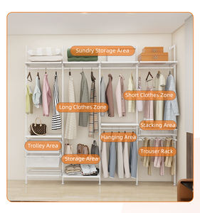 Estante organizador de almacenamiento de Metal <span class=keywords><strong>DIY</strong></span> moderno Storking ajustable fácil de instalar con alta capacidad de peso hecho de acero al carbono - Product Image 6