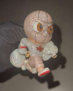 Kustom gaya kartun Iced Out MoneyBag Moissanite <span class=keywords><strong>925</strong></span> perak berlian perangkap bintang liontin Rappers perhiasan kalung - Product Image 1