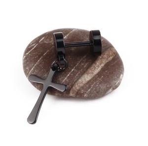 Pendientes de botón baratos con diseño de mancuerna y cruz de George <span class=keywords><strong>Michael</strong></span> para hombre - Product Image 4