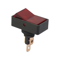 Interrupteur à bascule rectangulaire 12 mm avec LED rouge, interrupteur marche/arrêt, 12 V 24 V CC, interrupteur à montage sur panneau pour voiture, bateau, camping-car