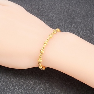 Bracelets perlés en cuivre 24K JXX, bijoux de charme tendance pour femmes, prix de gros, bracelet à perles - Product Image 4