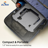 Support pour ordinateur portable Zeno Heavy Duty, support réglable pour ordinateur portable, support ergonomique portable en acier, support de tablette LM27
