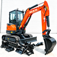 Mini Excavator 3.5 Ton 2 Ton 1 Ton Mesin Kubota EPA Penggali Kebun Pertanian Rumah Tangga Excavator Kecil Harga Mini Excavator Crawler