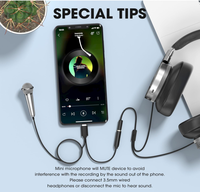 Mini microphone vocal portable pour l'enregistrement vidéo vocal chantant, vlogging, podcasting, petit microphone pour téléphone iPhone Android