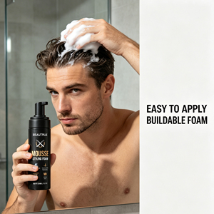 <span class=keywords><strong>Mousse</strong></span> <span class=keywords><strong>coiffante</strong></span> pour hommes à tenue ferme, contrôle des frisottis, volume naturel et fini sans effet gommé – Offre spéciale - Product Image 3